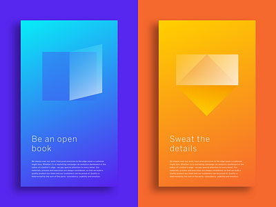 Tenets of good design color design gradient poster ui