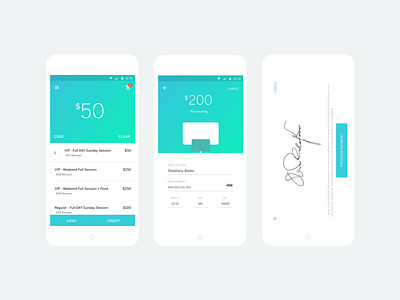 Sell Credit Card Organizer App android app card cash credit card event material design sell tickets ui