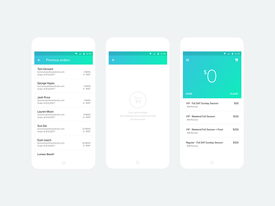Sell Organizer App android app card cash credit card event material design sell tickets ui