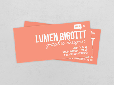 Lumen Bigott Minicard - Business Cards bigott brand business card designer graphic identity logo lumen minicard personal brand retro texture
