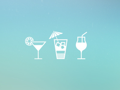 Cocktail Icons alcohol beach blue cocktail fresh glass ice icon margarita straw tequila umbrella vacation