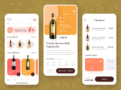 Wine Shop App app design bottle boutique cart clean concept design e commerce e commerce app illustration interface ios journey minimalist mobile shop ui ux wine wine subscription
