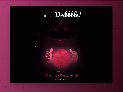 Hello Dribbble! illustration