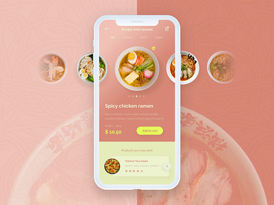 Resto app. app design noodle ramen restourant ui ux design