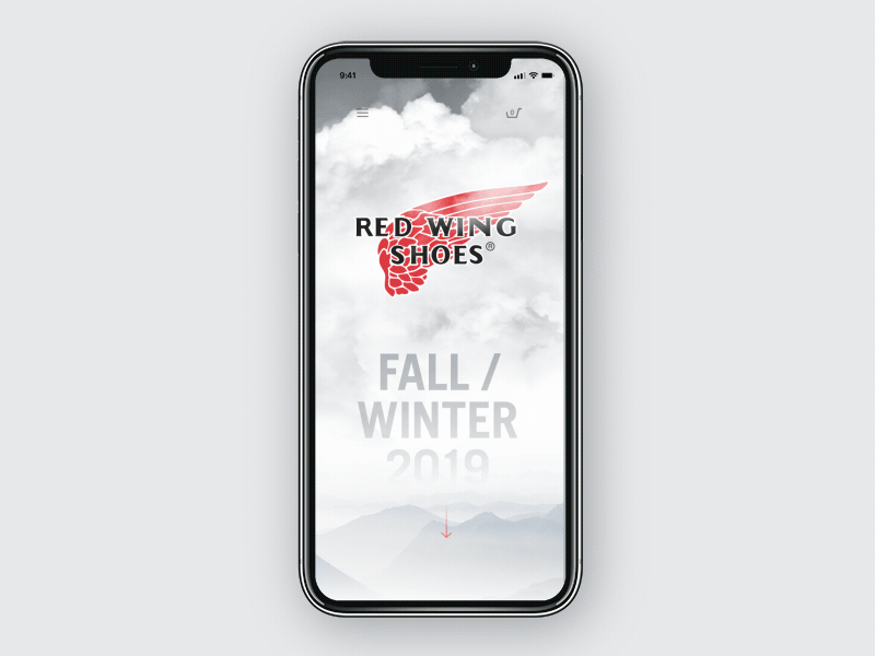 Redwing Winter Collection Promo App Concept