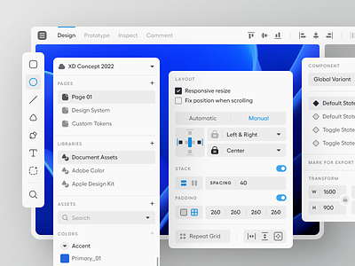 Adobe XD • Redesign Concept adobe adobe xd app blue blur branding concept dashboard design gradient graphic design re-design redesign ui uiux user interface ux vasil enev xd