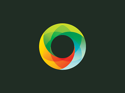 Otricom circle color colorful flower logo modern otricom professional round sharp sphere vivid