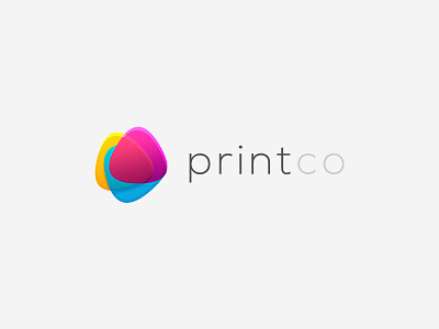 Print Co abstract colorful design for layout logo media print professional sale triangle visual