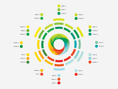 Otricom Pantone brand clean cmyk colorful geometry grid identity logo minimal otricom pantone print