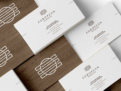 European Decorative branding business card creative identity logo luxury minimal print stationery vasilenev wood