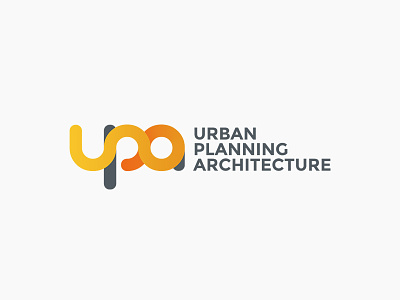 Urban Planning Architecture architecture circle line logo logomark logotype orange plan round smooth sphere upa