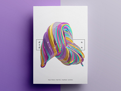 Visual Moods — Poster Three 3d art c4d colorful design digital minimalistic moods poster print twirl visual