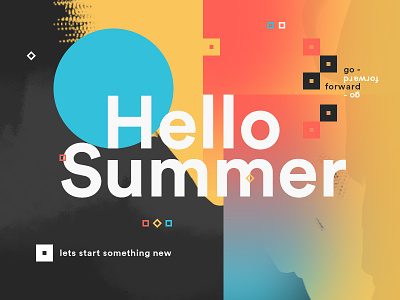 Hello Summer art card design hello layout logo motivation presentation quote summer ui ux