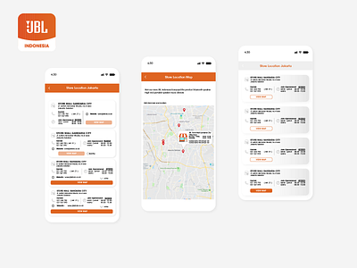 Grid map Store Location - JBL Indonesia android coloring composition design ecommerce graphic design grid ios mobileapp ui uidesign uiux userinterface wireframe