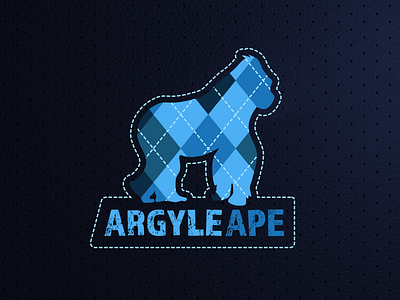 Argyle Ape ape argyle branding design flat illustration ios lettering logo type typography vector
