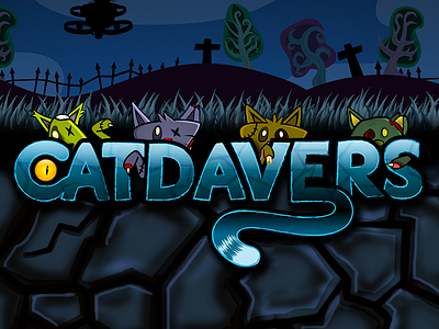 Catdavers 2d catdavers cats game illustration ios logo zombies