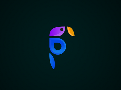 Parrot icon 2d bird design flat icon logo marano parrot vector