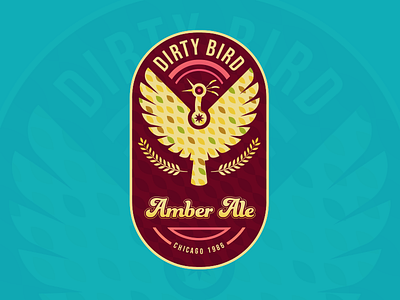 Dirty Bird 2d beer bird branding design flat illustration logo typography vector