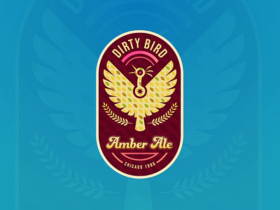 Dirty Bird logo/animation 2d ale amber animation beer bird design dirty flat illustration logo marano typography vector