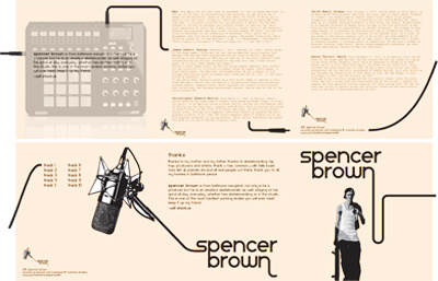 Spencer Brown CD Cover and Fold out.