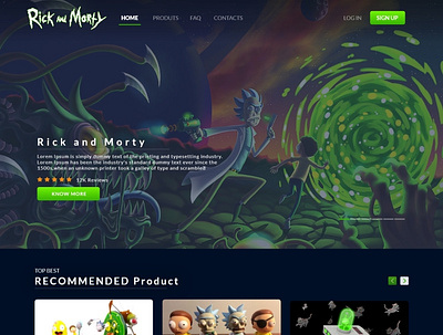 Rick and Morty Web page Design