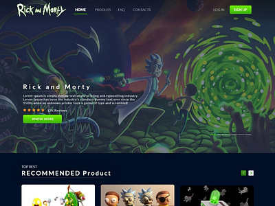 Rick and Morty Web page Design