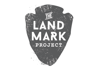 LANDMARK arrowhead brand grain land logo mark nature outdoors screen print tribal wood