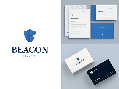 Beacon Security // Branding concept brand branding clean concept design icon identity logo minimal pattern print typography vector