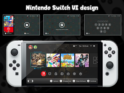 Nintendo Switch UI redesign 3d animation app branding design graphic design illustration logo motion graphics typography ui ux vector