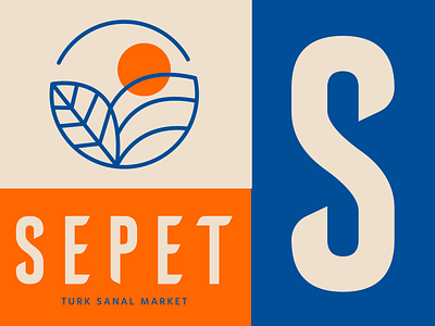 Online Market Visual Identify behance branding design groceries icon identity logo store typography vector