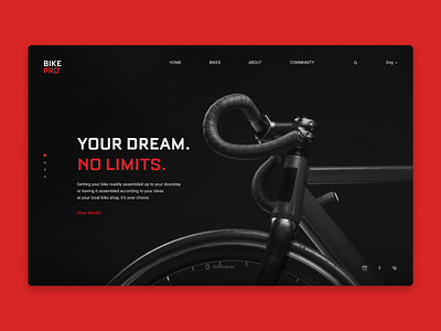 Bike Pro clean concept creative design ui ux web web site design
