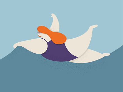Swimming character design eileen boeijkens flat design illustration illustration art illustration design illustration digital illustrator