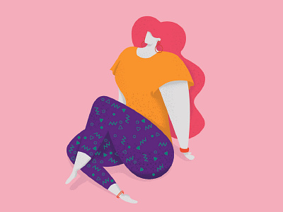 Girl Sitting character design eileen boeijkens flat design illustration illustration art illustration design illustration digital illustrator