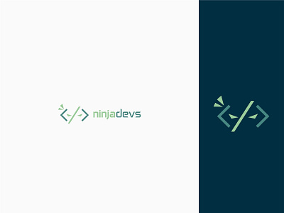 Ninjadevs design flat icon logo vector
