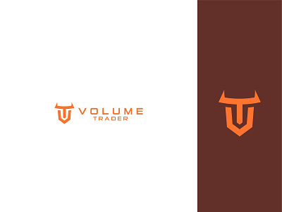 Volume Trader design flat icon logo vector