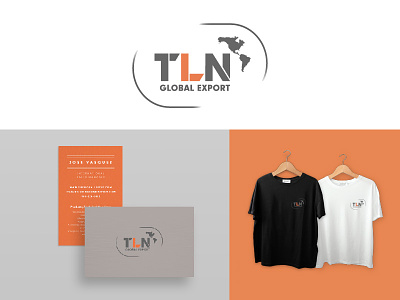 TLN Global Export branding business card logo vector