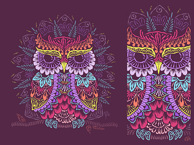 Nocturnal artwork design icon illustration logo mandala owl owl illustration owl logo vector