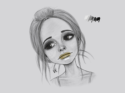 💛 Sad ( art drawing ipadpro portrait procreate