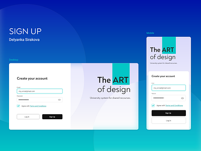 UI design challenge - Sign up