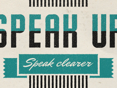 Speak Up illustration print typography