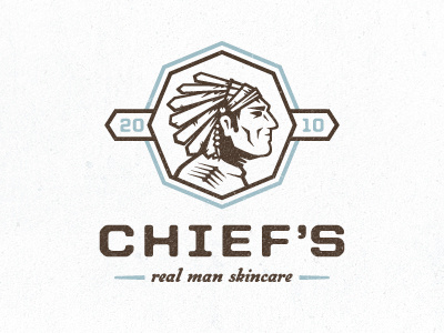 Chief's Skincare logo #2 blue identity light logo