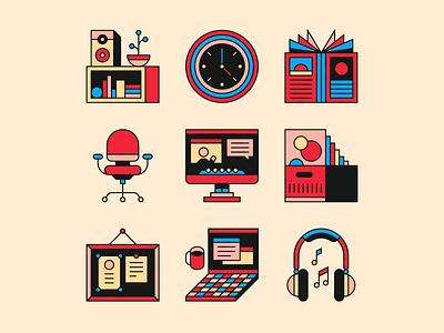 studio relics 🌚 chair computer icon icons illustration laptop magazine office relics studio