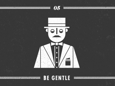 #05 - Be Gentle advice illustration typography