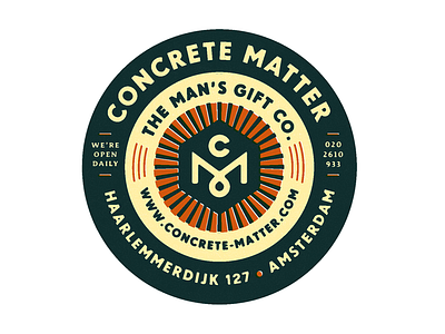 Concrete Matter Label. illustration