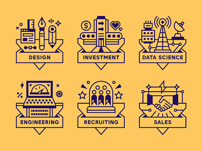 Reaktor Ventures. icons illustration