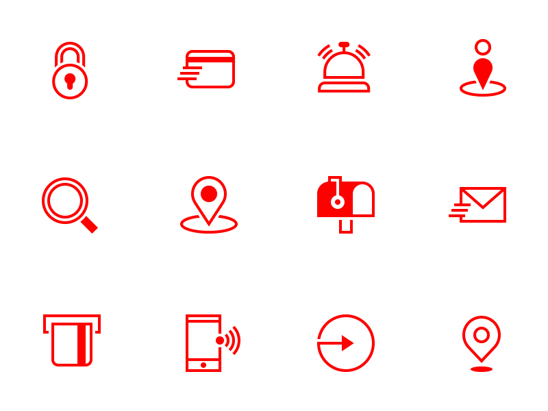 Santander Bank Icons. icons