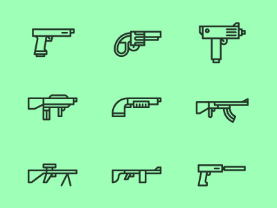 Gun Icons icons illustration