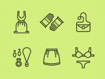 Women s garnments icons