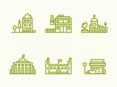 Building Icons icons illustration