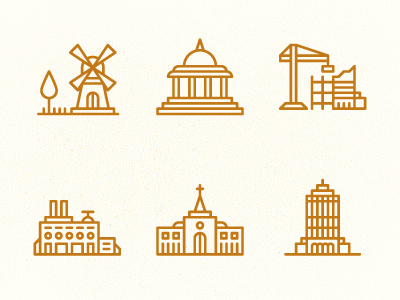 Building Icons 2 icons illustration